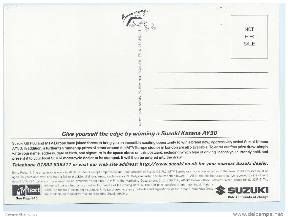 Suzuki Katana AY 50 - Adverising Card - Moto