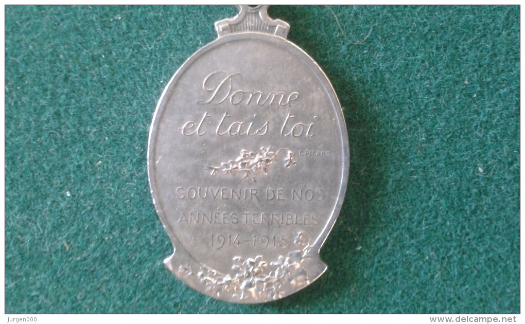 1914-1915, Souvenir De Nos Annees Terribles, 6 Gram (med348) - Souvenir-Medaille (elongated Coins)