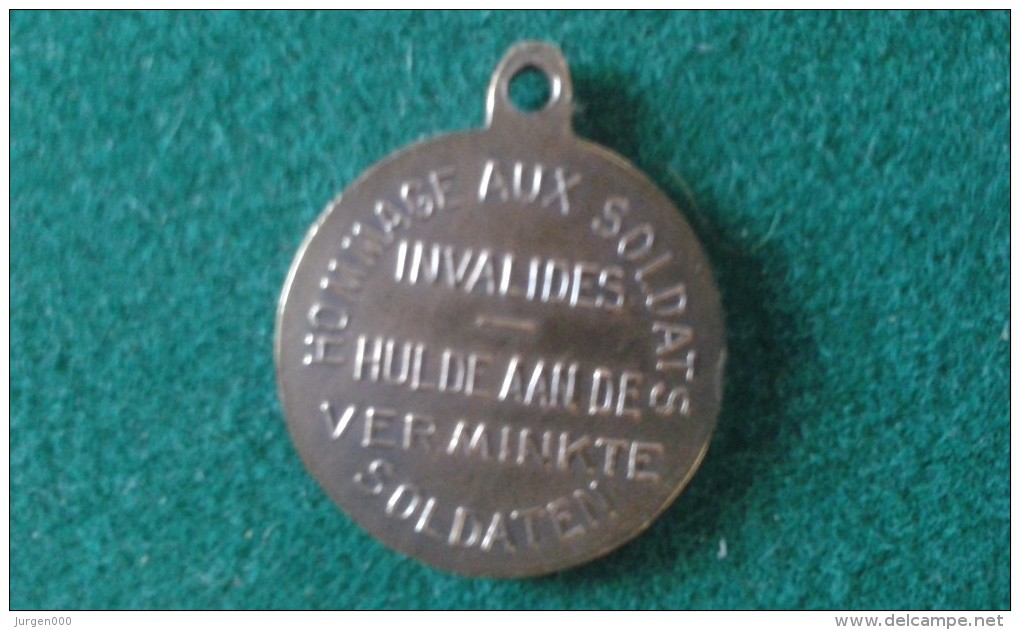 Hulde Aan De Verminkte Soldaten, Hommage Aux Soldats Invalides, 4 Gram (med349) - Pièces écrasées (Elongated Coins)
