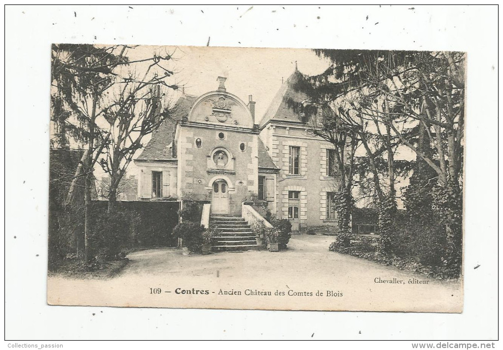 Cp , 41 , CONTRES , Ancien Château Des COMTES DE BLOIS , écrite , Imp. Catala - Contres