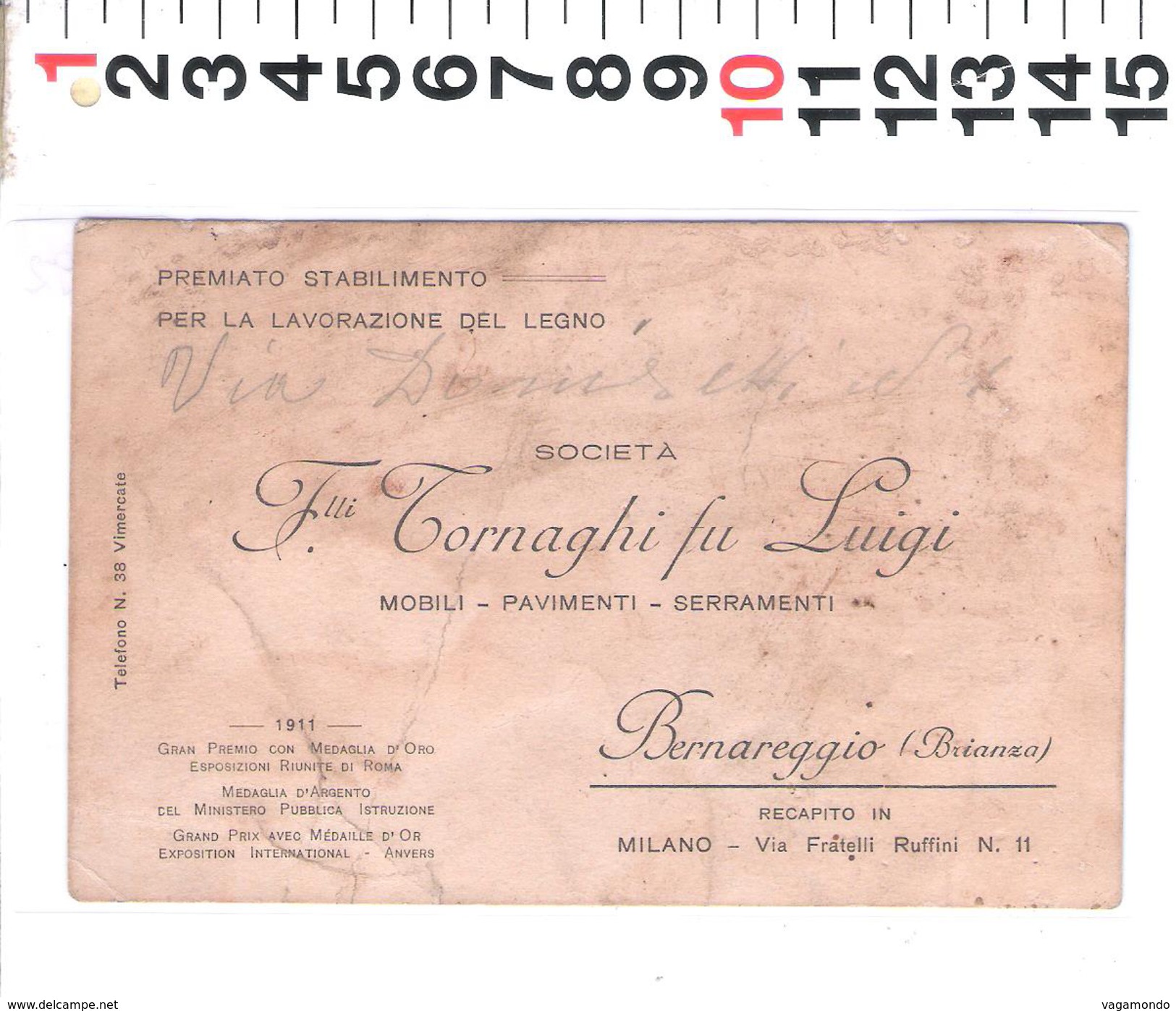 5292  BERNAREGGIO STABILIMENTO TORNAGHI  1911 - Rho