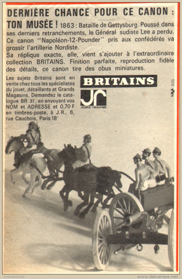 PUB  BRITAINS  " 1863  BATAILLE DE GETTYSBURG " 1966 - Autres & Non Classés