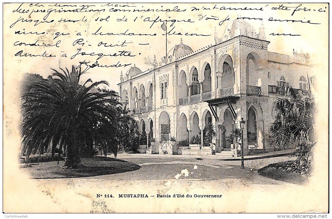 [DC3553] CPA - ALGERIA - MUSTAPHA PALAIS D'ETE DU GOUVERNEUR - Viaggiata 1903 - Old Postcard - Algeri