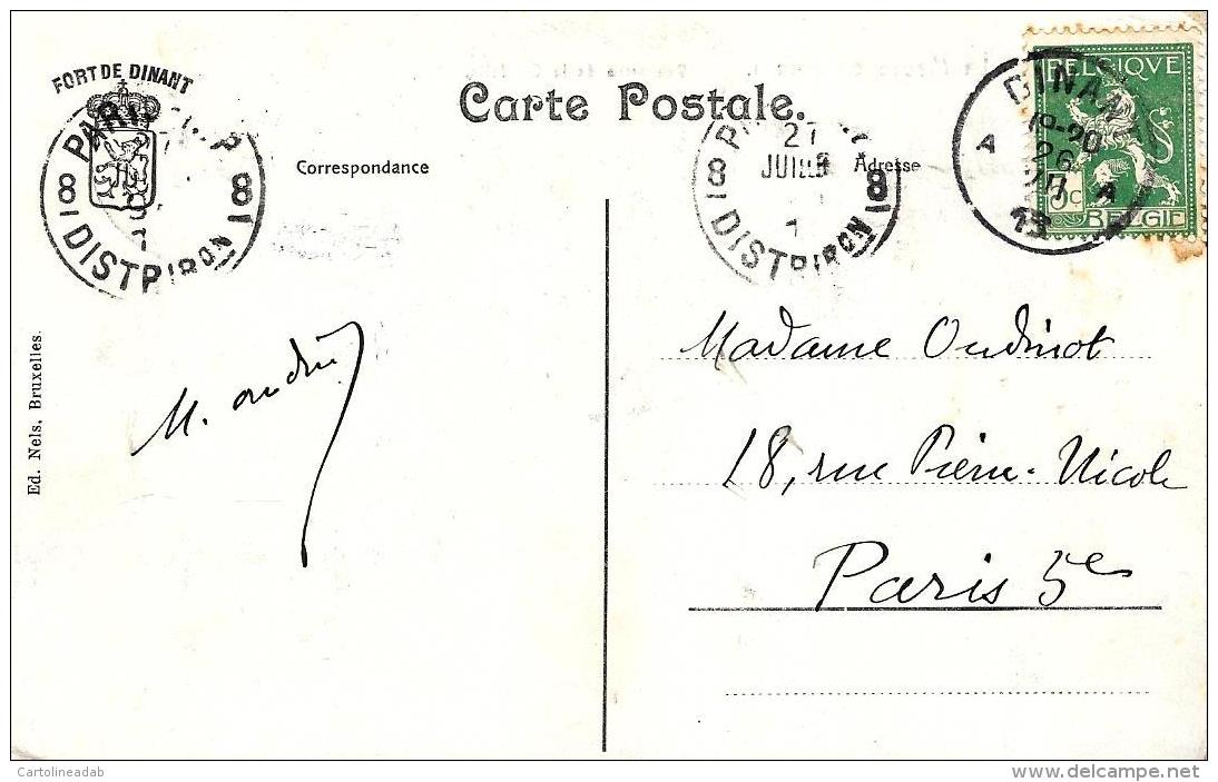 [DC3555] CPA - BELGIO - DINANT - LA MEUSE EN AMONT - VUE PRISE DE LA CITADELLE - Viaggiata - Old Postcard - Dinant