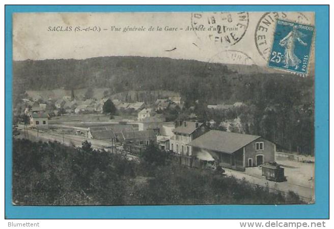 CPA - Chemin De Fer Vue Générale De La Gare - Arrivée D´un Train SACLAS 91 - Pithiviers