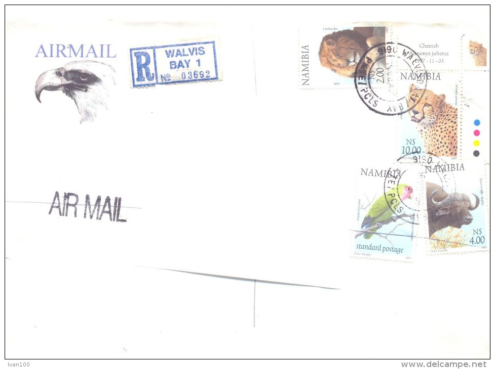 1999. Namibia, The Letter By Registere Air-mail Post To Moldova - Namibie (1990- ...)