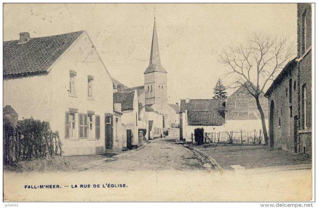 Fall-M´Heer Riemst La Rue De L´Eglise 1907 - Riemst