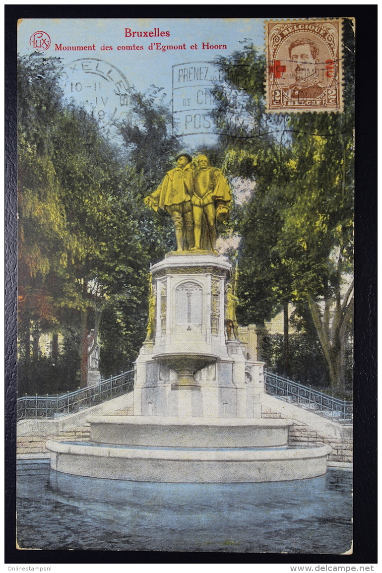 Belgium: Picture Postcard OBP 151  Brussels To France 1919 - 1918 Croix-Rouge