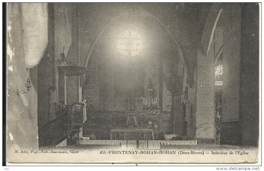 FRONTENAY ROHAN ROHAN , Intérieur De L' Eglise - Frontenay-Rohan-Rohan