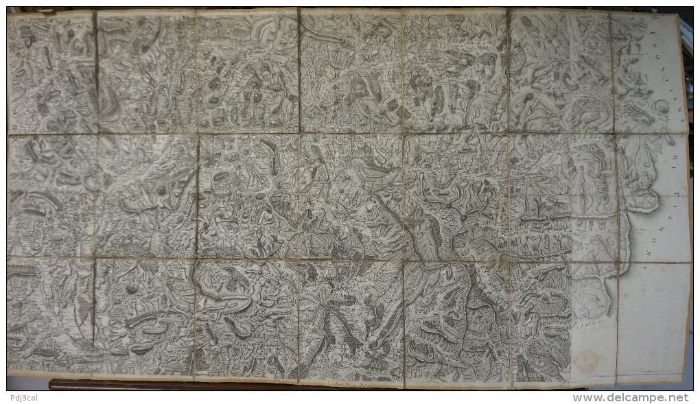 Authentique Carte De CASSINI XVIIIème - Pliée Entoilée - N°152 Et 167 - EMBRUN - BARCELONNETTE - SISTERON - L'ARCHE - Cartes Topographiques