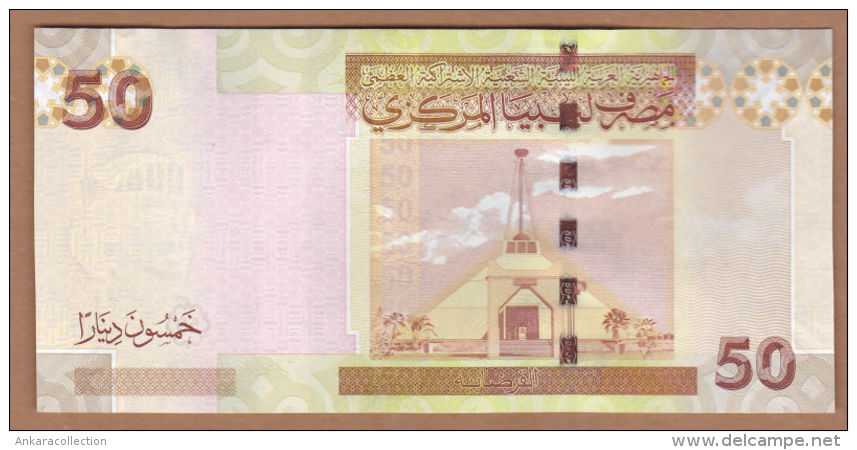 AC -  LIBYA - 50 DINARS MUAMMAR MOHAMMED ABU MINYAR GADDAFI UNCIRCULATED - Libye