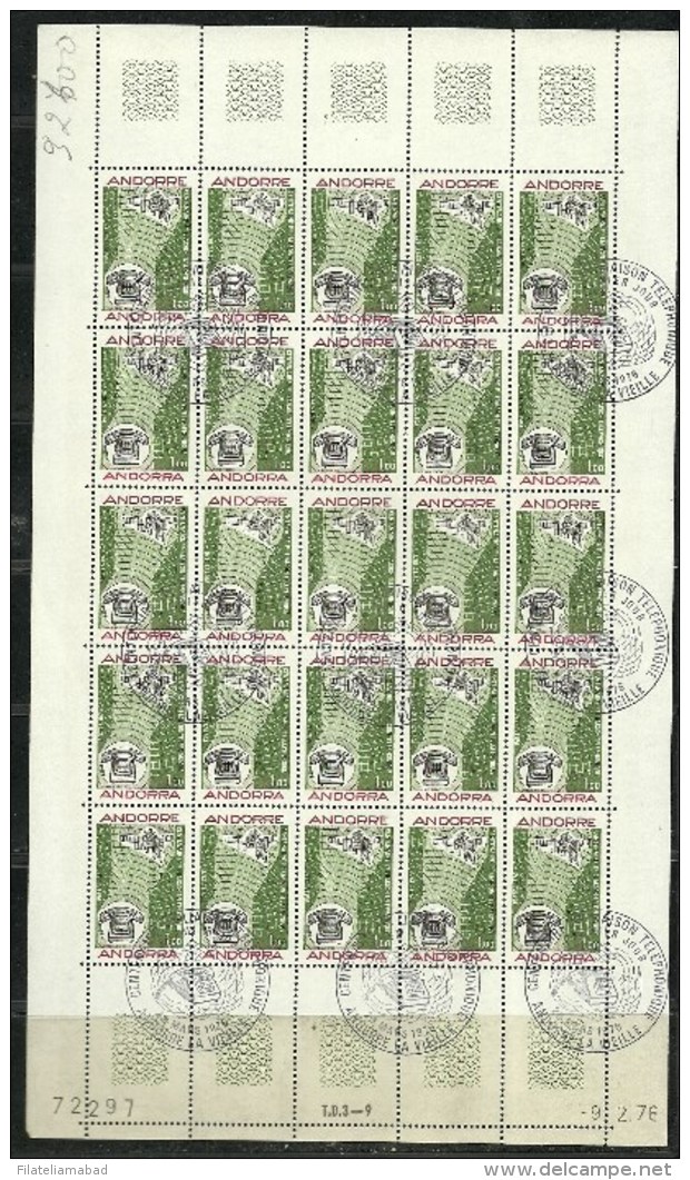 ANDORRA CORREO FRANCES 25 SERIES MATASELLADAS Nº 252 (C.H.C.11.16) - Hojas Bloque