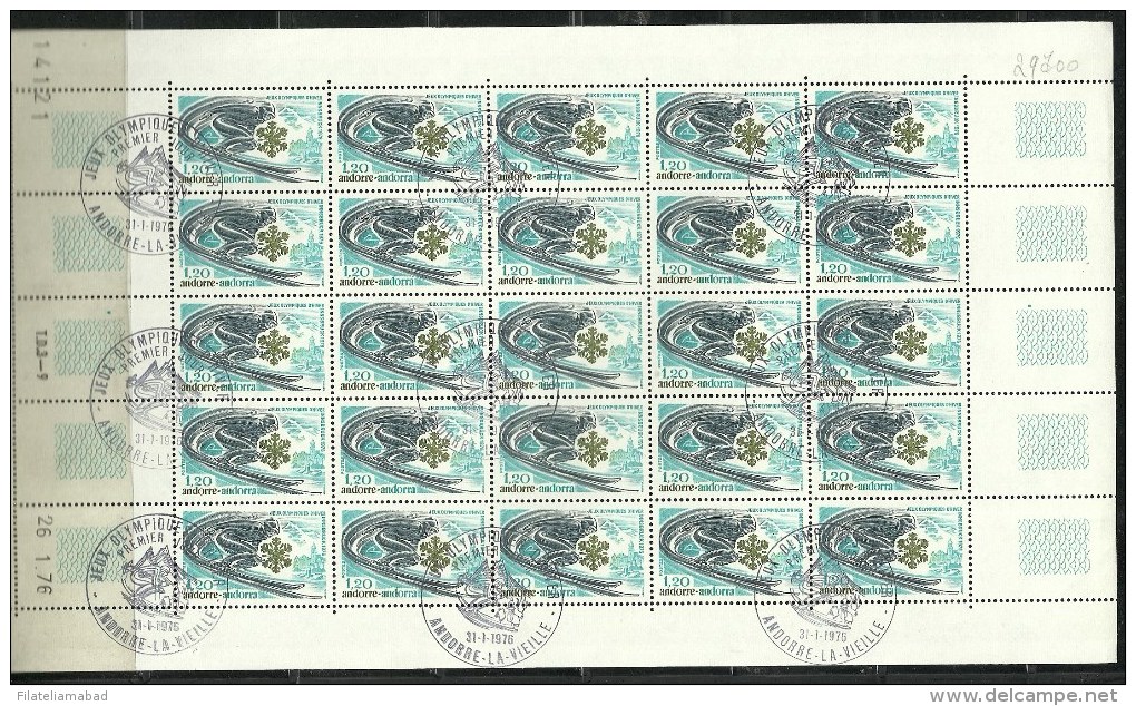 ANDORRA CORREO FRANCES 25 SERIES MATASELLADAS Nº 251 (C.H.C.11.16) - Blocs-feuillets