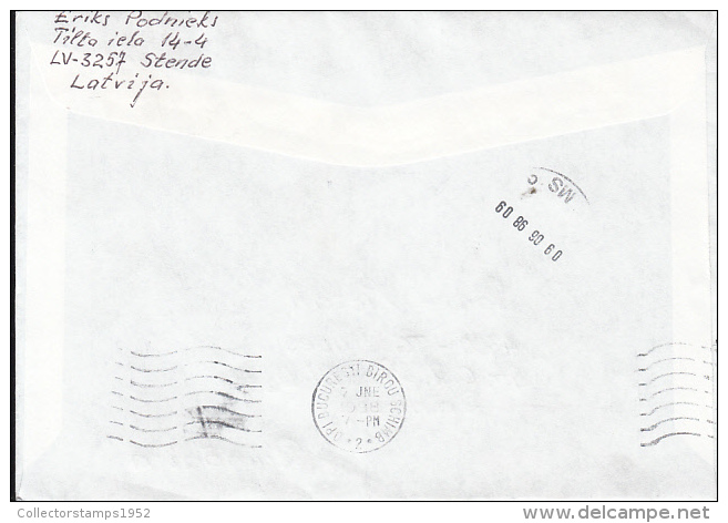 51525- KNIGHT, SHIP, STAMPS ON COVER, 1998, LATVIA - Lettland