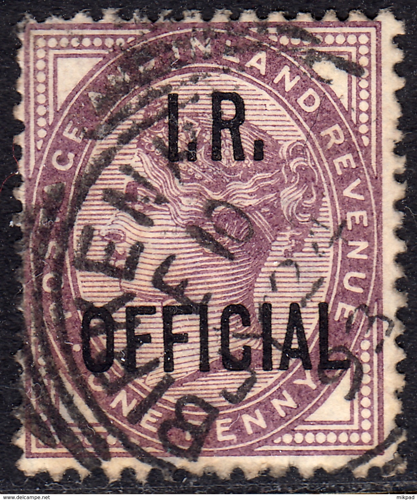 Gt. Britain 1882 I.R. Official 1d - Used - Service
