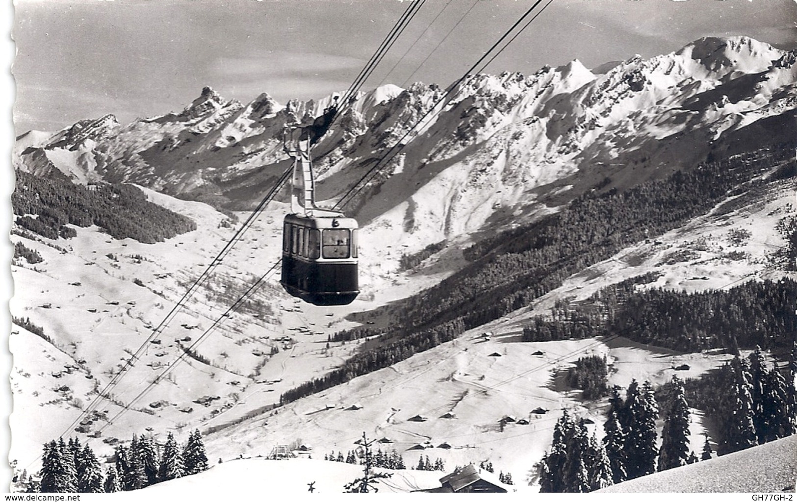 La Clusaz -téléphérique De Beauregard Et Chaîne Des Aravis ~1960 CPA - La Clusaz