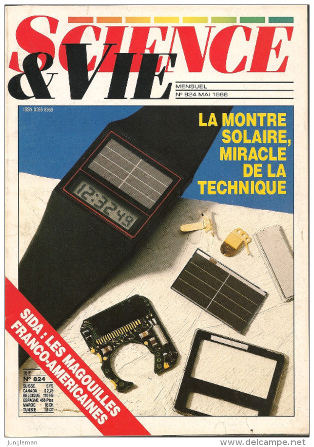 Science & Vie N° 824 - La Montre Solaire, Miracle De La Technique - Mai 1986 - Sommaire Sur Photos 2 Et 3 - Science