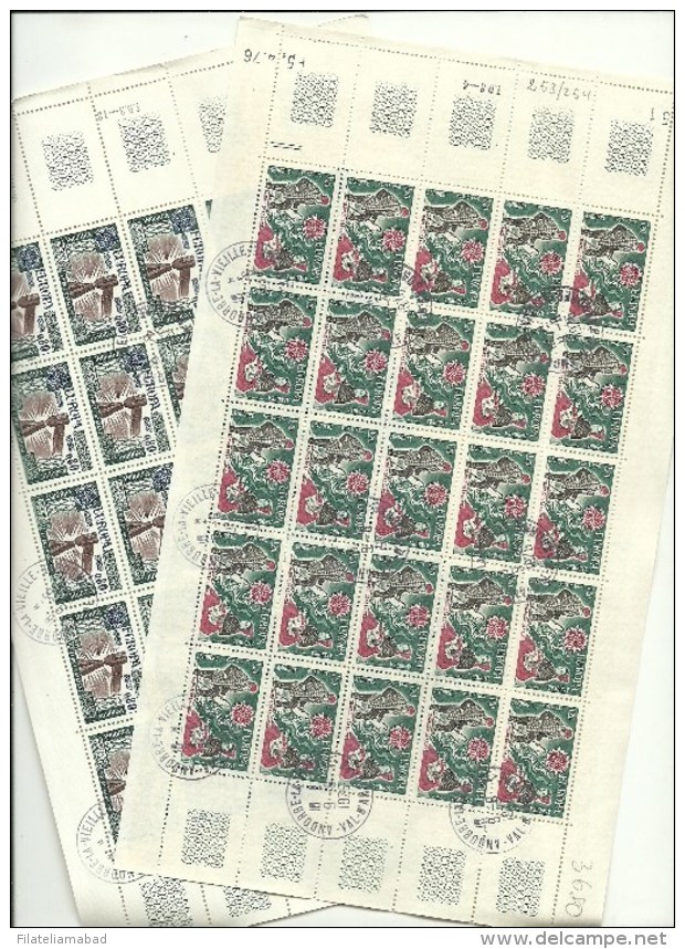 ANDORRA CORREO FRANCES 25 SERIES EUROPA MATASELLADAS Nº 253/254 (C.H.C.11.16) - Blocs-feuillets