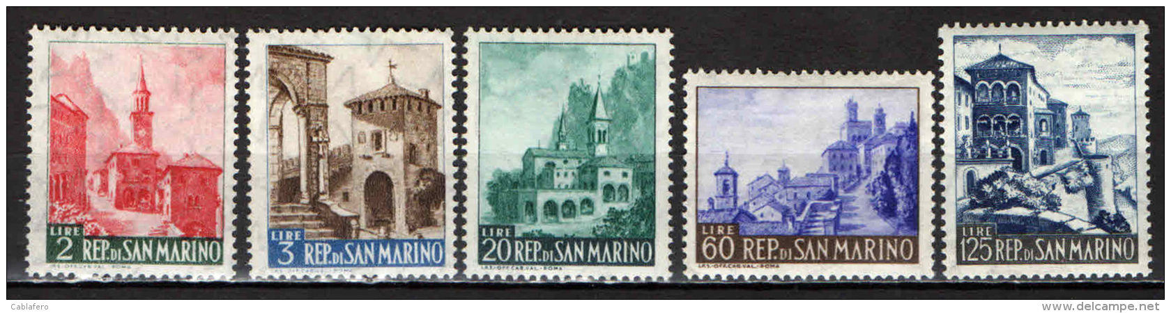 SAN MARINO - 1957 - VEDUTE DELLA REPUBBLICA DI SAN MARINO - NUOVI MNH - Nuevos