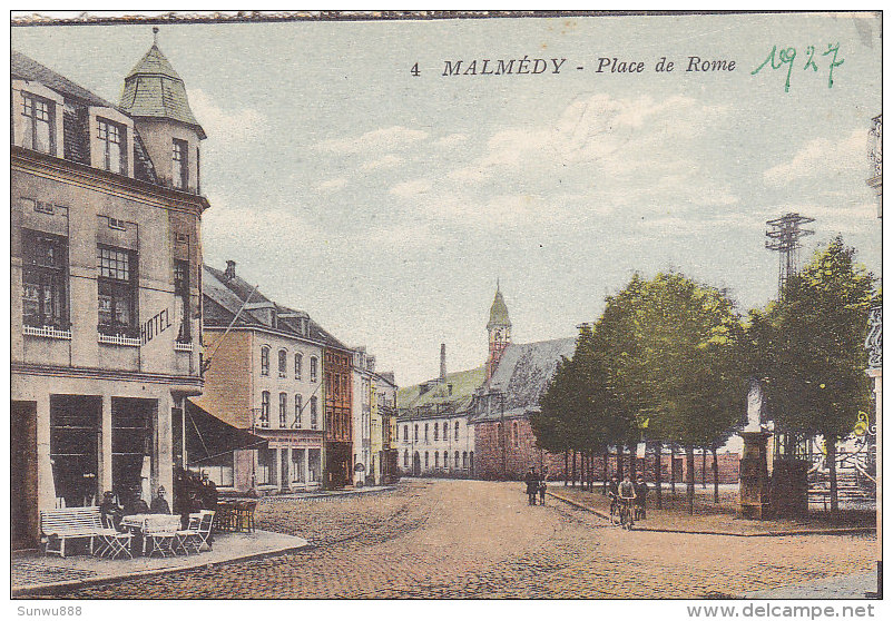 Malmedy - Place De Rome(Hotel Animation, Colorisée, Photo Belge Lumière) - Malmedy