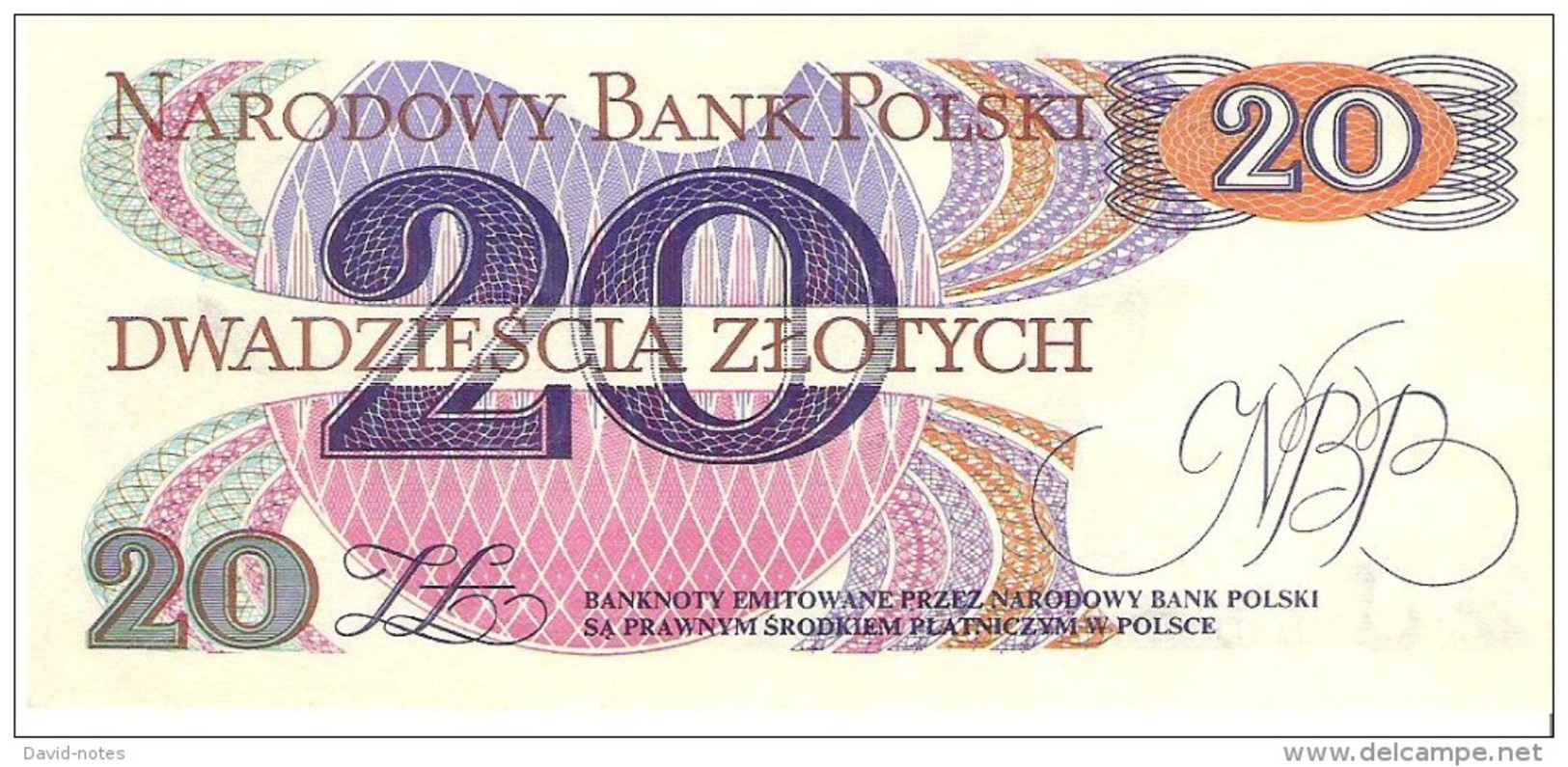 Poland - Pick 149 - 20 Zlotych 1982 - Unc - Polonia