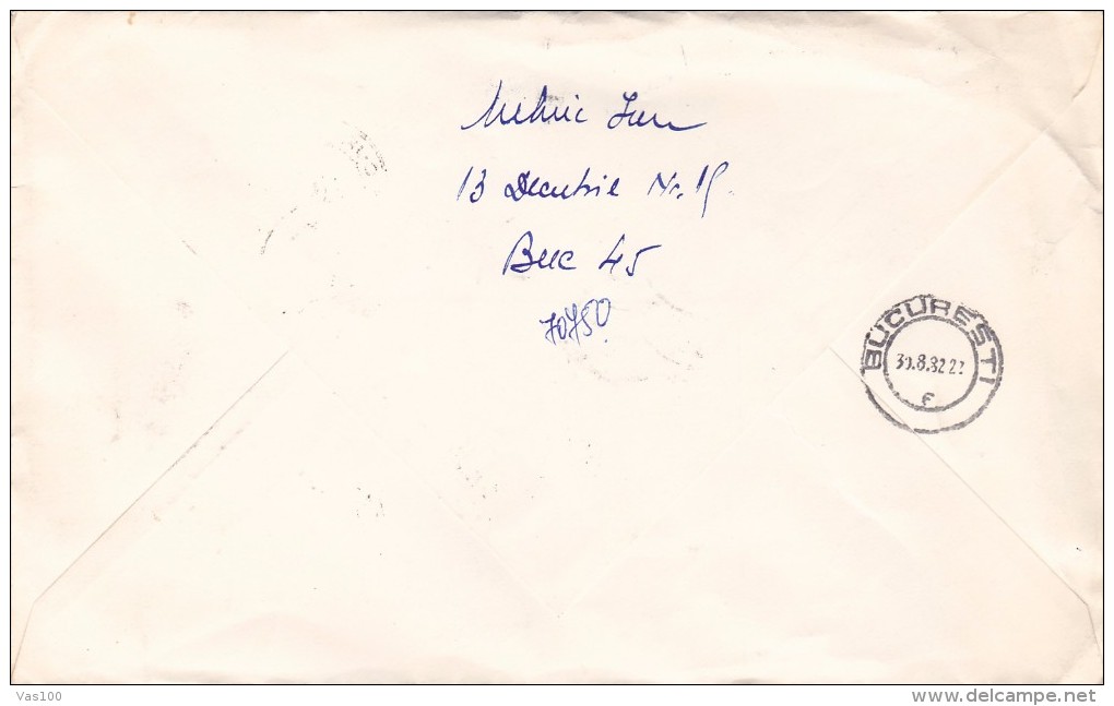 PEACE,CONFERENCE MADRID 1980 COVER FDC SEND TO MAIL   ROMANIA. - FDC