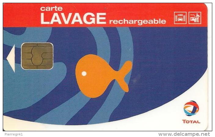 CARTE.§-PUCE-LAVAGE-TOTAL-V°N°Rouge-Texte 500 Stations-BE - Lavage Auto
