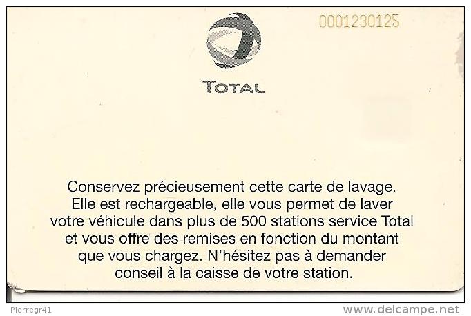 CARTE.§-PUCE-LAVAGE-TOTAL-V°N°Rouge-Texte 500 Stations-BE - Car Wash Cards