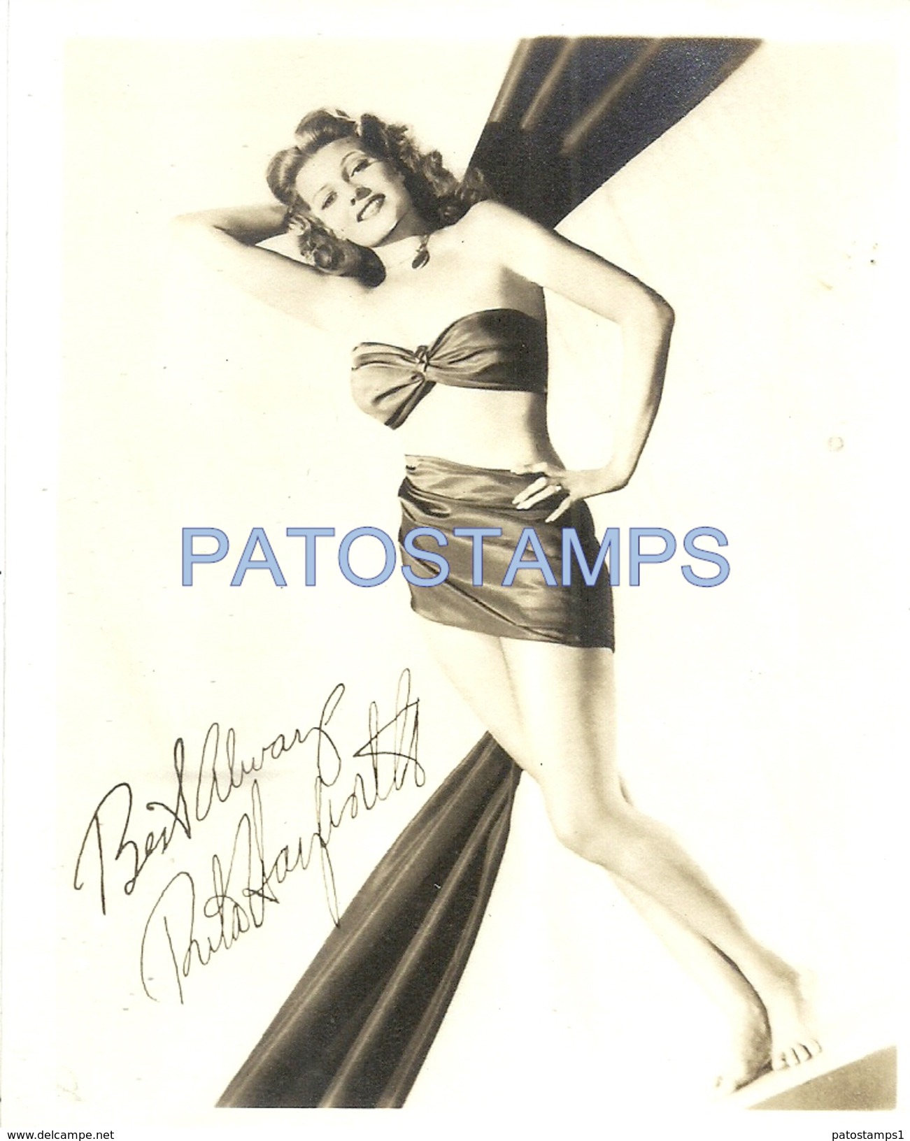 60735 ARTIST RITA HAYWORTH US ACTREES CINEMA MOVIE  AUTOGRAPH PHOTO NO POSTAL TYPE POSTCARD - Artiesten