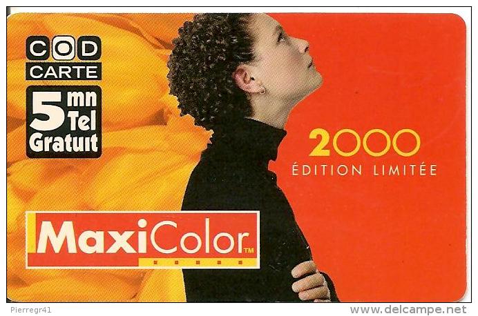 CODECARD-FT-5MN-MAXICOLOR-2000-01/01/2000 A 31/12/2000-17000ex-T BE - FT Tickets