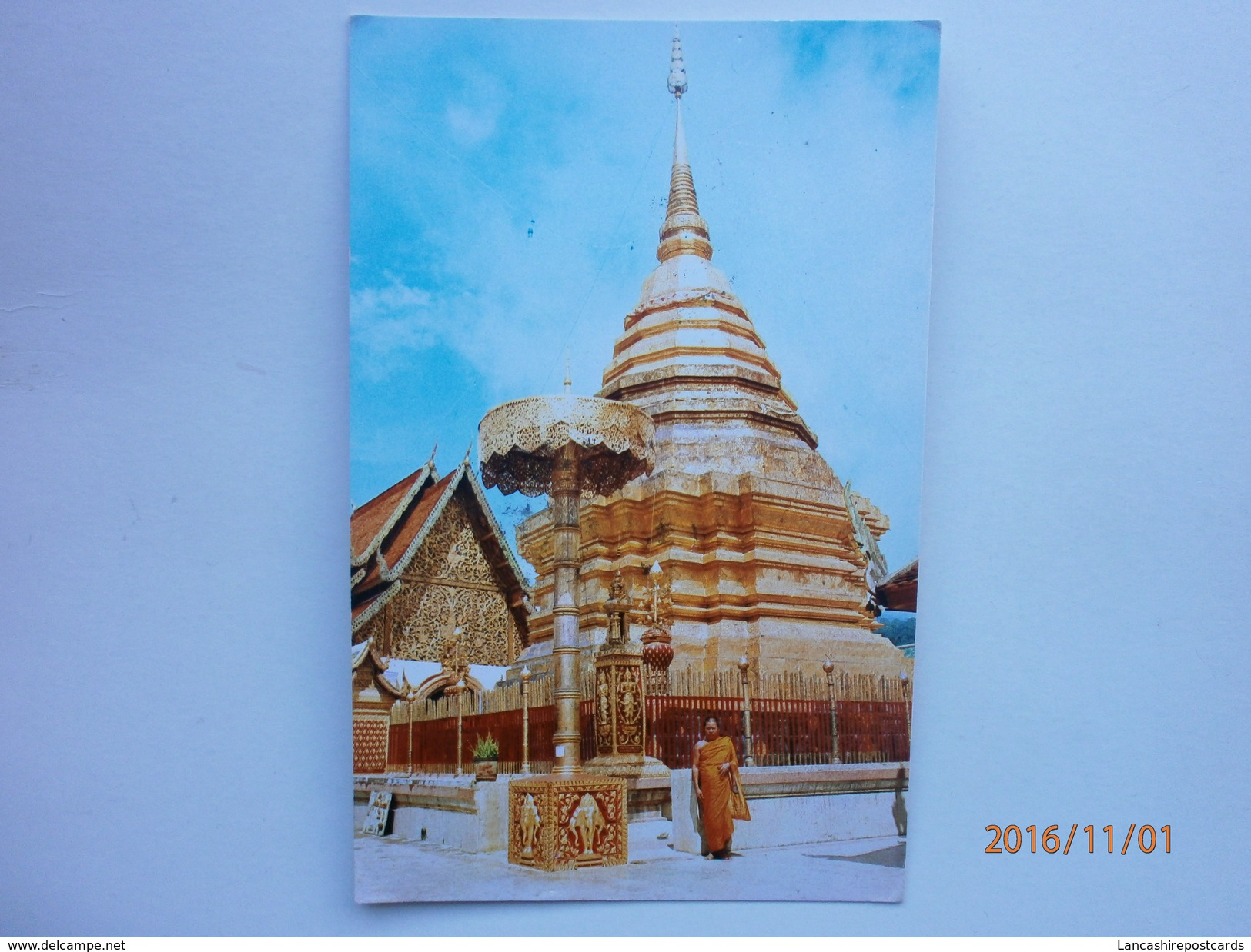 Postcard Chedee Of Wat Phrathat On Mountain Doi Suthep Chengmai North Thailand My Ref B1146 - Thailand