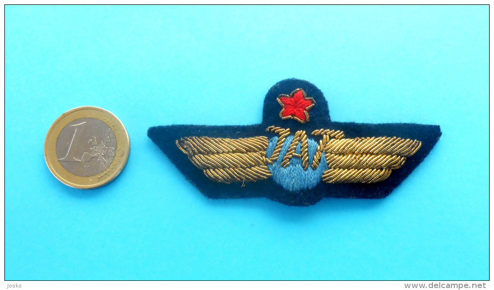 JAT ( Yugoslav Airlines ) - Original Vintage Pilot Wings Badge  *** Airways Airline Air Company Pilote - Badges D'équipage