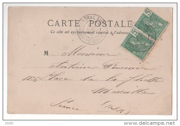 CP INDOCHINE  Cachet POSTES AUX ARMEES No 46 PA 75 ANNIVERSAIRE DE LA UNION POSTALE UNIVERSELLE - Viêt-Nam