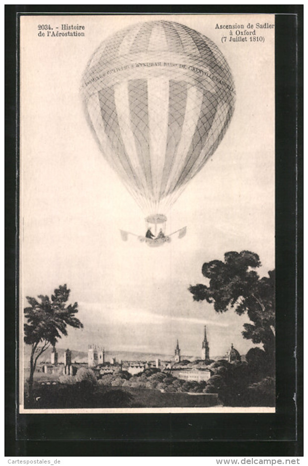 AK Oxford, Ballon Von Sadler Am 7.7.1810 - Globos