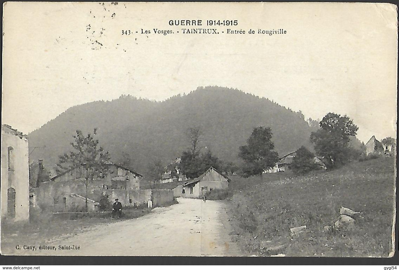 88 TAINTRUX  Route De Rougiville    CPA 1905 Guerre De 1914 - 1918 - Oorlog 1914-18