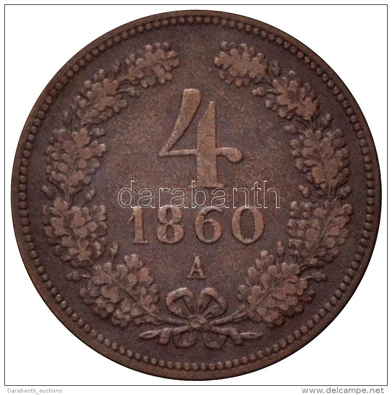 Ausztria 1860A 4kr Cu T:1- / Austria 1860A 4 Kreuzer Cu C:AU
Krause KM#2194 - Sin Clasificación