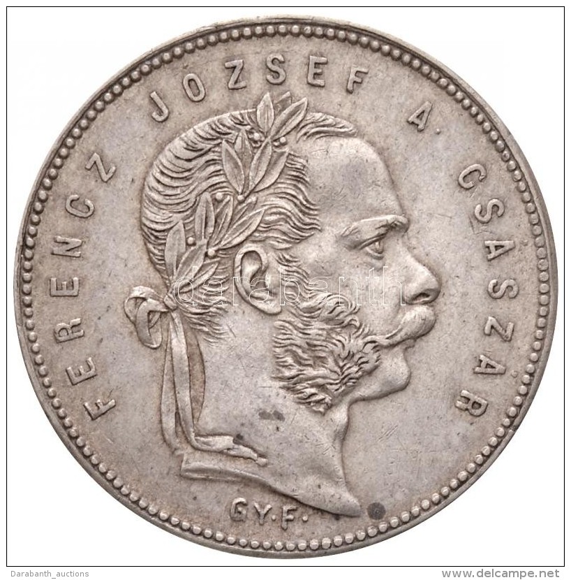 1869GYF 1Ft Ag 'Ferenc József / Angyalos Címer' Gyulafehérvár (12,38g) T:2 / Hungary... - Sin Clasificación