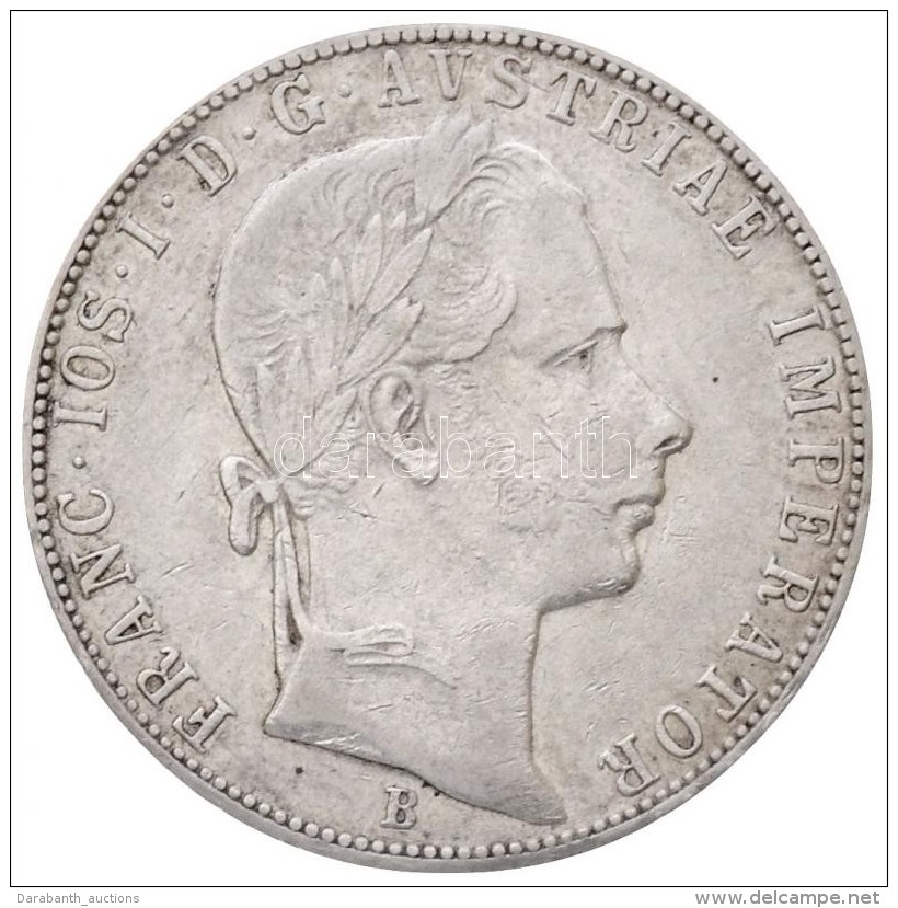 1865B 1Fl Ag 'Ferenc József' Körmöcbánya (12,31g) T:2 / Hungary 1865B 1 Florin Ag 'Franz... - Sin Clasificación