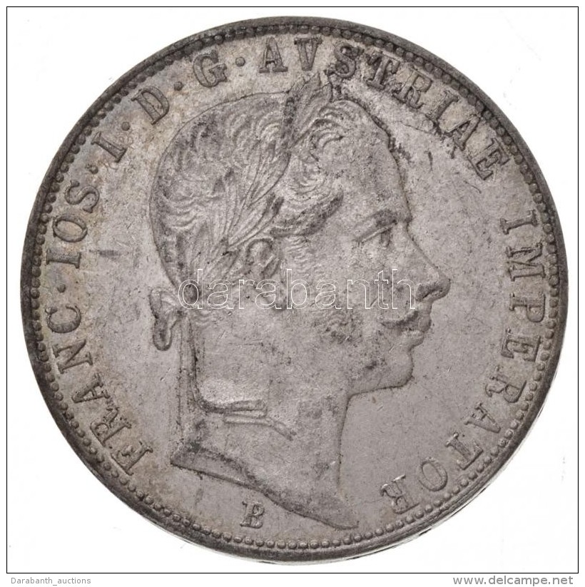 1859B 1Fl Ag 'Ferenc József' (12,34g) T:1-,2 Kis Patina / 
Hungary 1859B 1 Florin Ag 'Franz Joseph' (12,34g)... - Sin Clasificación