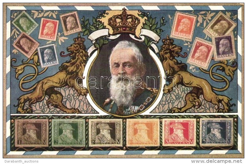 ** T2 Prinzregent Luitpold Von Bayern / Luitpold, Prince Regent Of Bavaria, Stamp Decorated Postcard, Ottmar Zieher... - Sin Clasificación