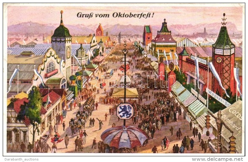 * T2/T3 Gruss Vom Oktoberfest! / Octoberfest Advertisement Card. Emil Köhn Kunstverlag 130.  (EK) - Sin Clasificación