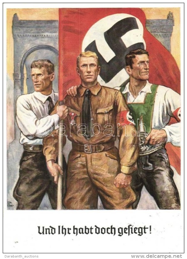 * T2 1938 'Und Ihr Habt Doch Gesiegt!' Offizielle Erinnerungspostkarte Zum 9. November / NS Propaganda, 6 Ga, So.... - Sin Clasificación