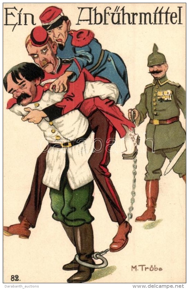 ** T2 Ein Abführmittel / WWI Humorous Anti-Triple Entente Propaganda Card. Weltkrieg-Postkarte Von Albert... - Unclassified
