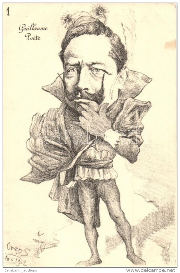 ** T1 Guillaume Poete / Wilhelm II, Political Propaganda Satire, Caricature S: Orens Denizard - Sin Clasificación