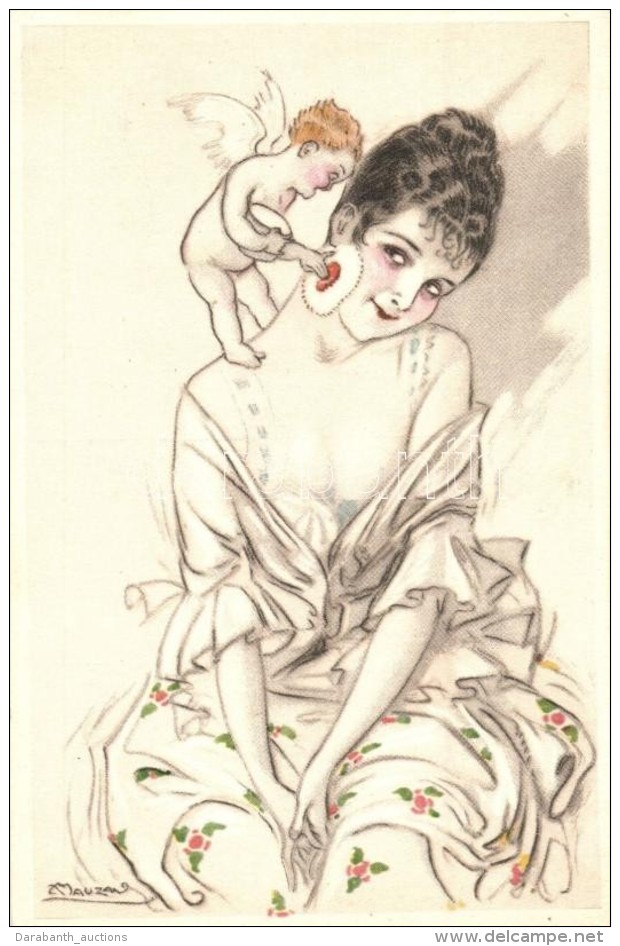 ** T1 Italian Art Postcard, Gently Erotic Art Postcard. GBT No. 3-5. S: Mauzan - Sin Clasificación