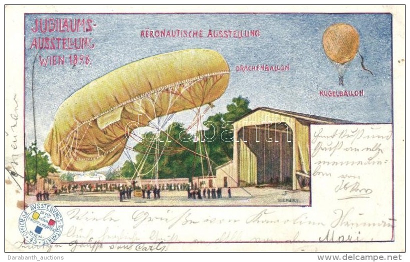 T2/T3 1898 Vienna, Wien; Jubiläums Ausstellung, Aeronautische Ausstellung / Anniversary Exhibition,... - Sin Clasificación