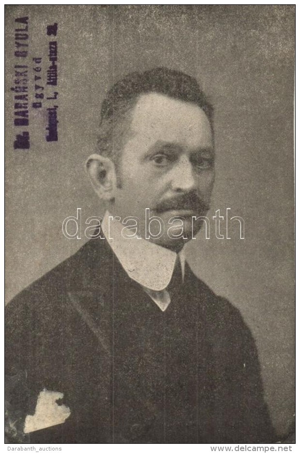 T2/T3 1913 Dr. Baranski Gyula, ügyvéd Saját Kézzel írt Levele Pál... - Sin Clasificación