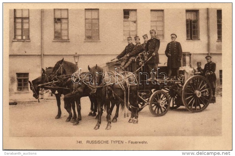 ** T2 Russische Typen, Feuerwehr. Verlag Für Allgemeines Wissen, Berlin W. 9. / Russian Fire Brigade,... - Sin Clasificación