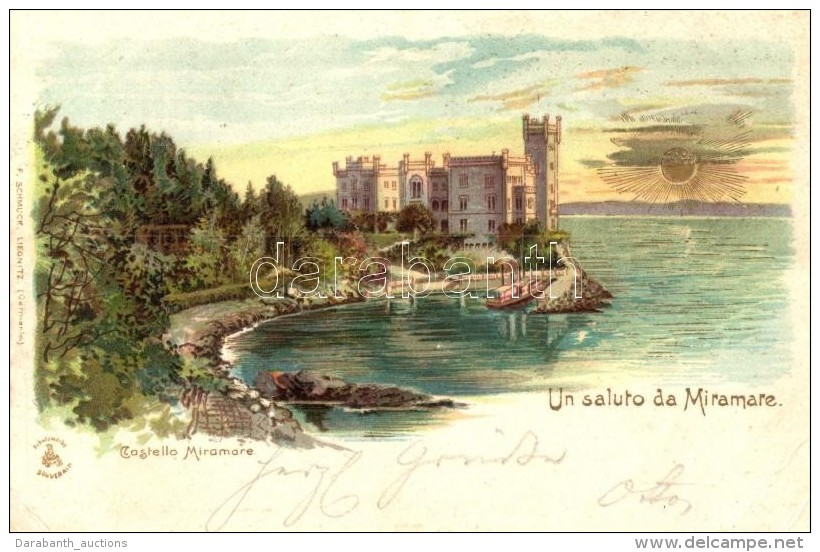 T2/T3 Trieste, Triest; Castello Miramare / Castle, F. Schmuck Litho (EK) - Sin Clasificación