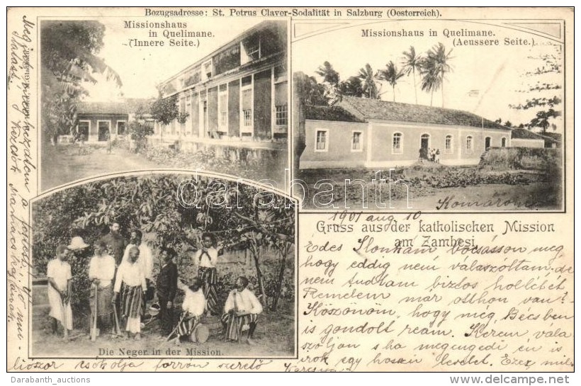 T2 Quelimane, Zambesi; Katholischen Mission, Missionshaus, Neger / Catholic Mission, Mission House, Black Peaople - Non Classés